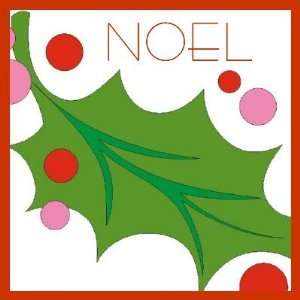  Modern Holiday Holly Leaves Noel Stamp