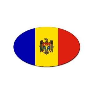  Moldova Flag Oval Magnet