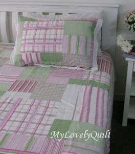 NAUTICA Farmhouse Patchwork Hand Quilted Quilt Set Twin  