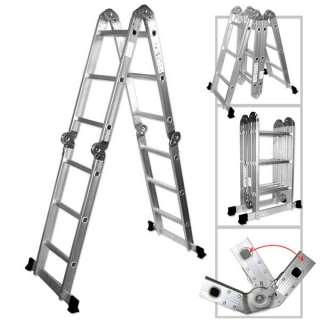 12 Extension Folding Aluminum Multi Purpose Ladder NEW  