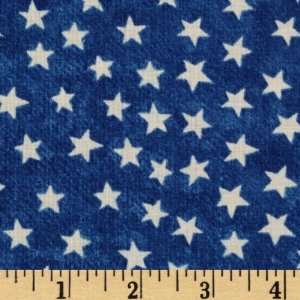  44 Wide Yankee Doodle Stars Blue Fabric By The Yard 