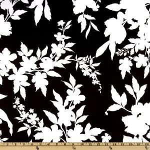   Poplin Floral White/Black Fabric By The Yard Arts, Crafts & Sewing