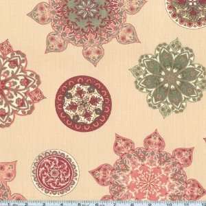   Large Medallion Bisque Fabric By The Yard Arts, Crafts & Sewing