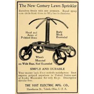   Lawn Sprinkler Yost Electric   Original Print Ad