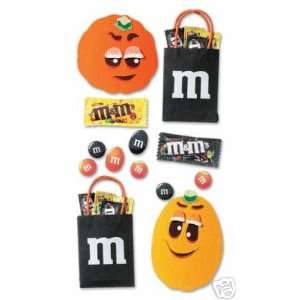  M&M Candy Halloween Candy Dimensional Scrapbook Stickers 