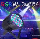 High Power 3W*54 RGBW LED Par 64 LED Stage Light Double Yokes for DJ 