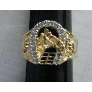    R.S. Covenant 2013 Mens CZ Horse Ring Size 13 