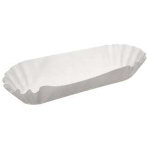 Dixie HD8050 Fluted Medium Weight Hot Dog Tray, 8 Length, White (12 