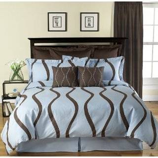  Blue and Chocolate Hotel Spa Collection Duvet Cover 6 