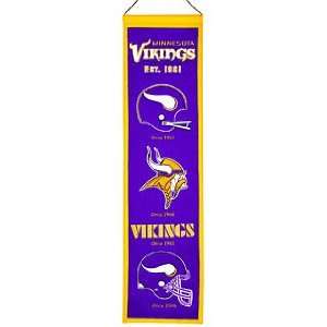 Minnesota Vikings Wool 8x32 Heritage Banner