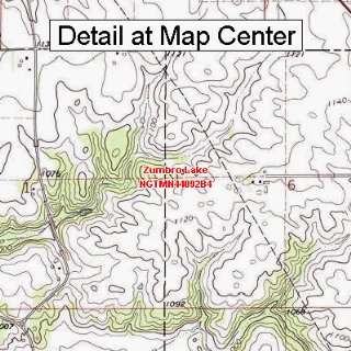 USGS Topographic Quadrangle Map   Zumbro Lake, Minnesota (Folded 