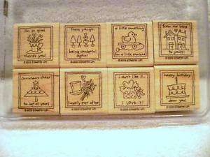 Stampin Up 2003 Love Notes Set Of 8 Ex.Condition  