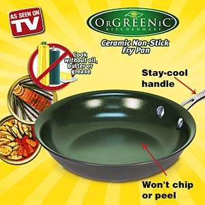 Orgreenic Green Frying Pan As Seen on TV Non Stick New  