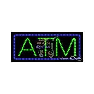 ATM LED Sign 11 inch tall x 27 inch wide x 3.5 inch deep outdoor only 
