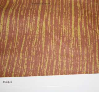 June Scroll QUEEN Comforter Set Gold Rust Brown Orange Bed n Bag 