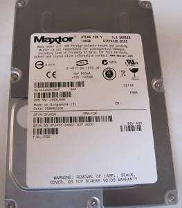 MAXTOR 147GB SCSI ATLAS 8J147J0 DELL 0YJ434  