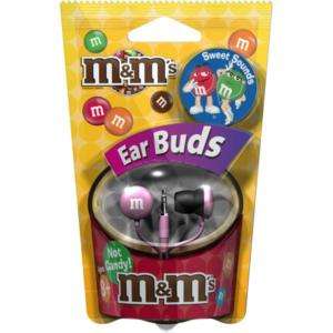 MAXELL PINK M&Ms EARBUD HEADPHONES NEW FREE US SHIP  