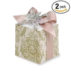  Lady Jayne Mini Note Cubes, Taupe Damask (Pack of 2 