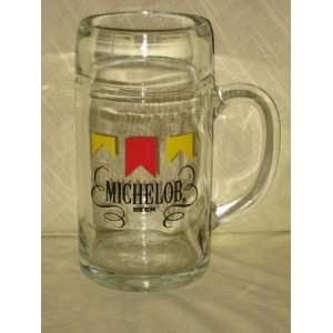  Vintage Huge MICHELOB 8 Inch Beer Glass Handled Mug 