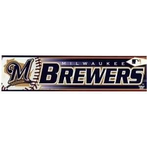  Milwaukee Brewers   Logo & Name Bumper Sticker MLB Pro 