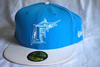 New Era 5950 Florida Marlins Blue Fitted 7 5/8 Hat  