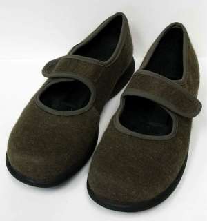 Jill Mary Janes Cloth Flats Womens 6.5 Shoes Green Mary Jane Velcro 