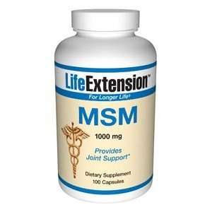  MSM (methyl sulfonyl methane), 1000 mg 100 capsules 