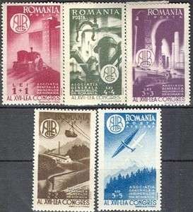1020 Airs tractor industria 1947 Romania 5v old set MNH  