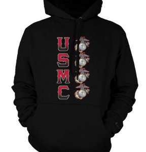 Marines Eagle, Globe, and Anchor Insignia Sweatshirt Hoodie USMC Hoody 
