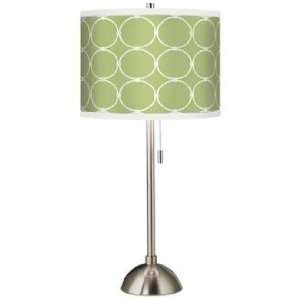  Spring Interlace Giclee Brushed Steel Table Lamp