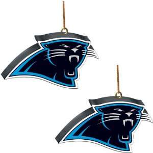 Memory Company Carolina Panthers 3D Logo Ornament  2 Pack