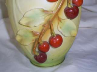 Art Nouveau Austira Vienna HC Crown Applied Cherry Vase  