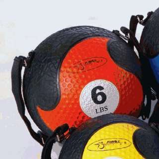  Balance Balls Medball With Straps   9 Dia   6 Lbs 