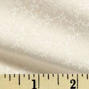  44 Wide Tone on Tone Branches Beige Fabric By The Yard 
