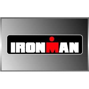 RED Mdot Ironman Triathlon Logo Banner Vinyl Decal Bumper Sticker 2 X 