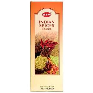 Indian Spices (Stimulating)   Box of Six 20 Stick Hex Tubes   HEM 