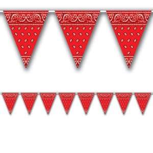  Lets Party By Beistle Company Bandana Pennant Banner 