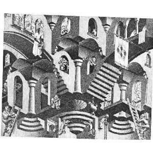 Hand Made Oil Reproduction   Maurits Cornelis Escher   32 x 26 inches 