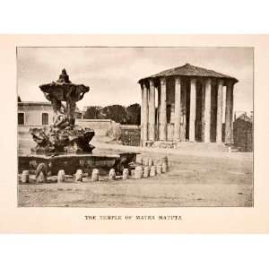 1905 Halftone Print Temple Mater Matuta Rome Italy Architecture 