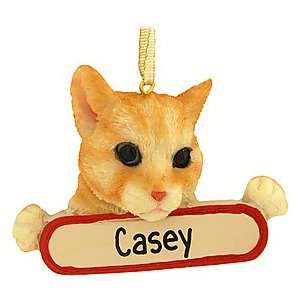  Personalized Tabby Cat Ornament