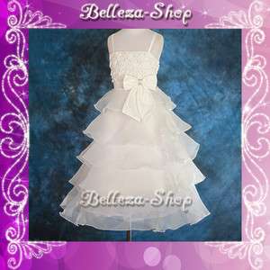 Ivory Wedding Flower Girl Pageant Party Dress Size 2T 3T FG136 IV 