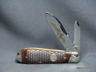   Anniversary Teardrop Jack Knife  Checkered Brown Handle CT361  