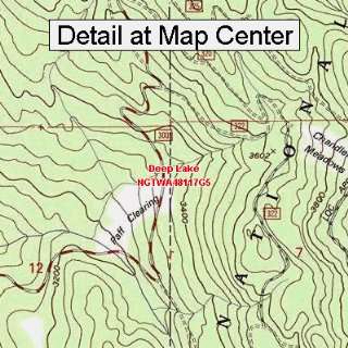   Topographic Quadrangle Map   Deep Lake, Washington (Folded/Waterproof