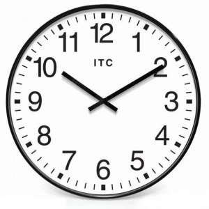  INFINITY/ITC Oversized 12 Hour Clock   Black Office 