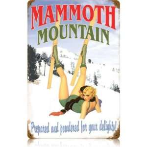  Mammoth Mountain Pinup Girls Vintage Metal Sign   Victory 