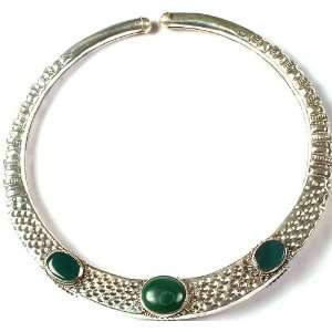  Malachite Choker   Sterling Silver 