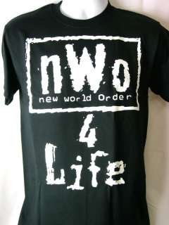 nWo 4 Life WCW White Logo T shirt New  