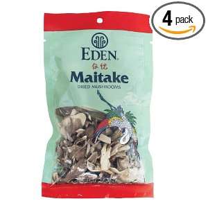 Eden Maitake Mushrooms, Dried Sliced, 0.88 Ounce Packages (Pack of 4 