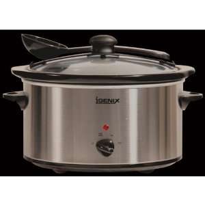  Jan12 4.5L Oval Slow Cooker Stainless Steel