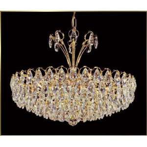  Small Crystal Chandelier, MG 5500, 6 lights, 24Kt Gold, 20 